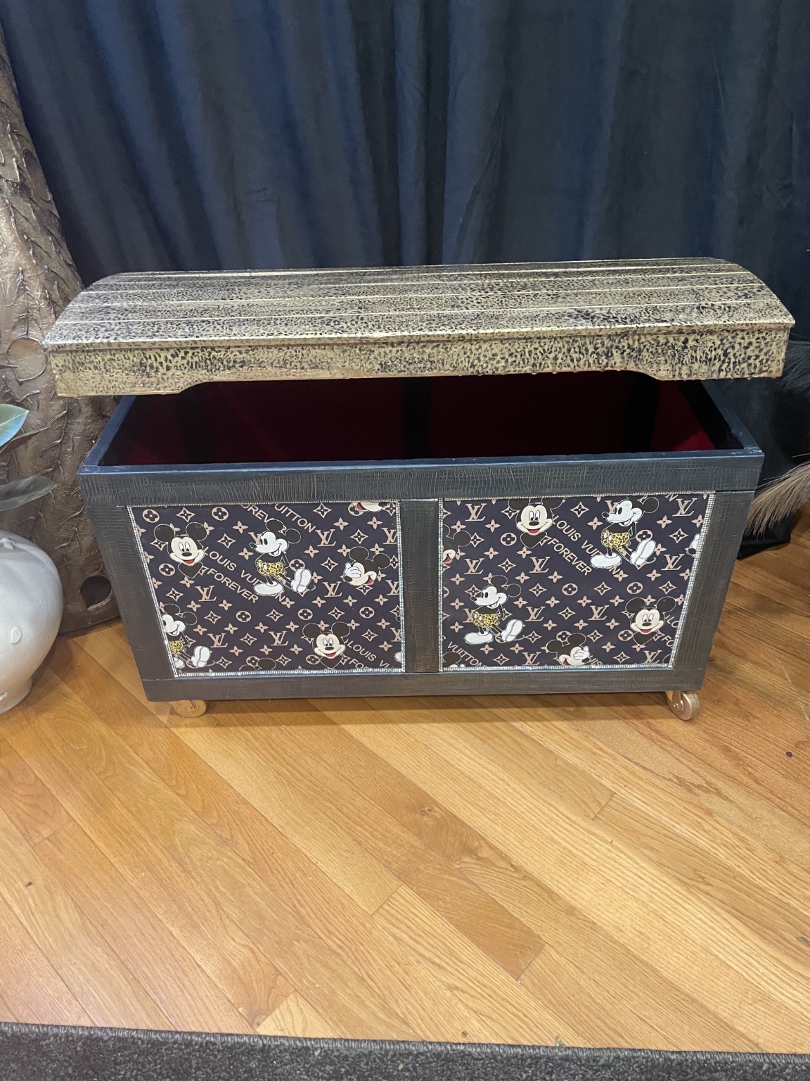 Finished front view of the custom cabinet created for the Mayor’s Taste of Frankfort
